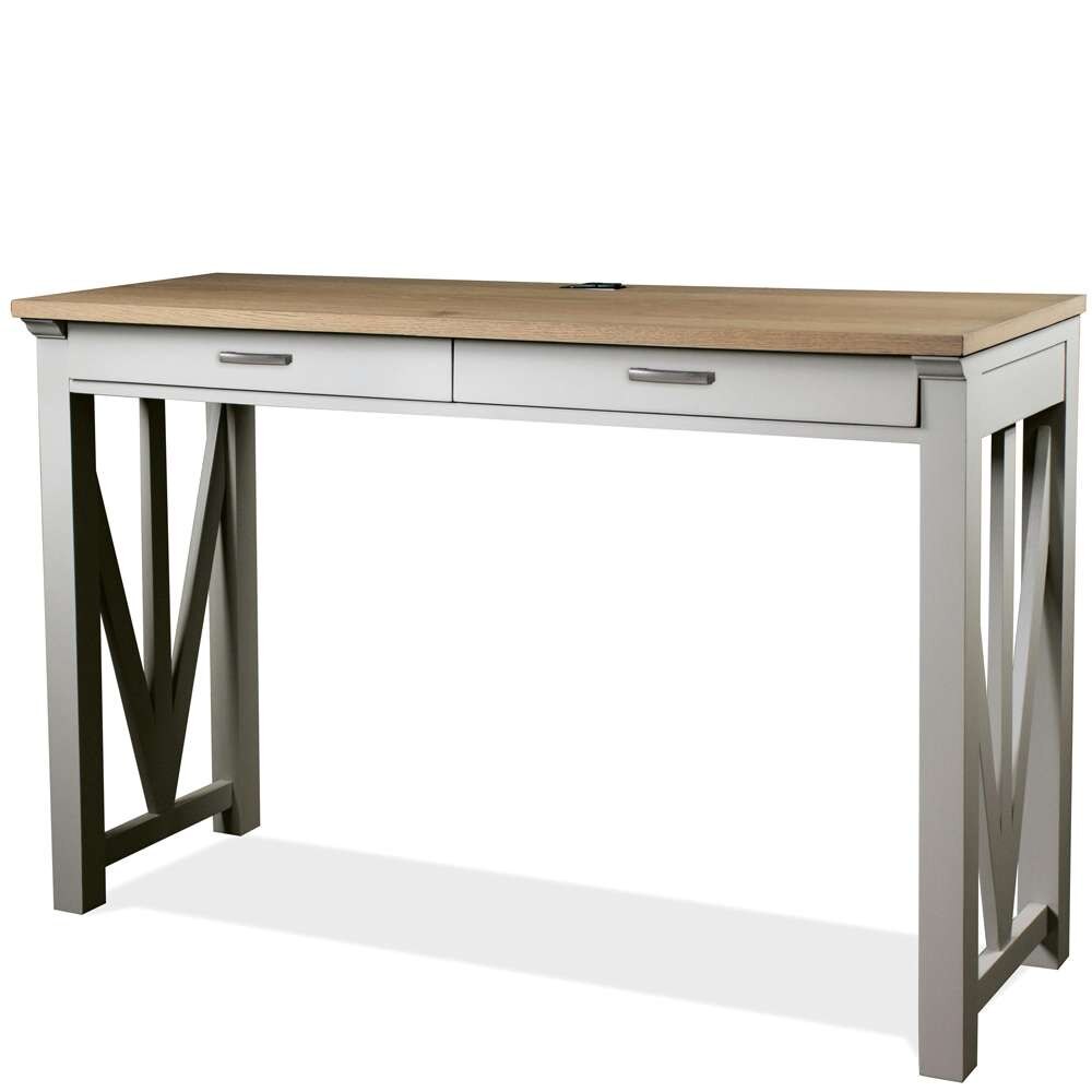 Riverside Furniture - Osborne Nesting Desk in Timeless Oak/gray Skies - 1213312133_riverside veiw 2