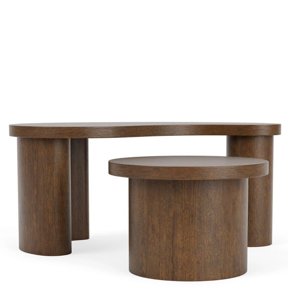 Riverside Furniture - Santa Cruz - Bunching Cocktail Tables - Whiskey Oak - 23802 view 2