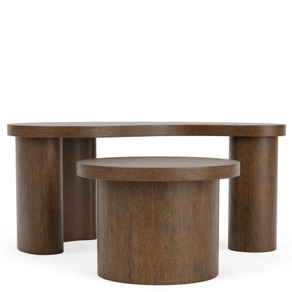 Riverside Furniture - Santa Cruz - Bunching Cocktail Tables - Whiskey Oak - 23802 view 8
