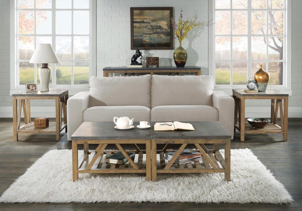 Riverside Furniture - Weatherford Rectangle Side Table - 16509_16510 veiw 3