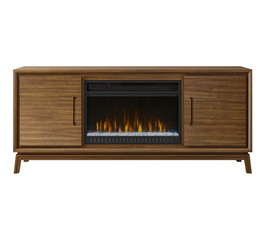 Martin Furniture - Williamsburg Mid-Century Modern 64in Fireplace Console In Brown - IMWB360FP view 1