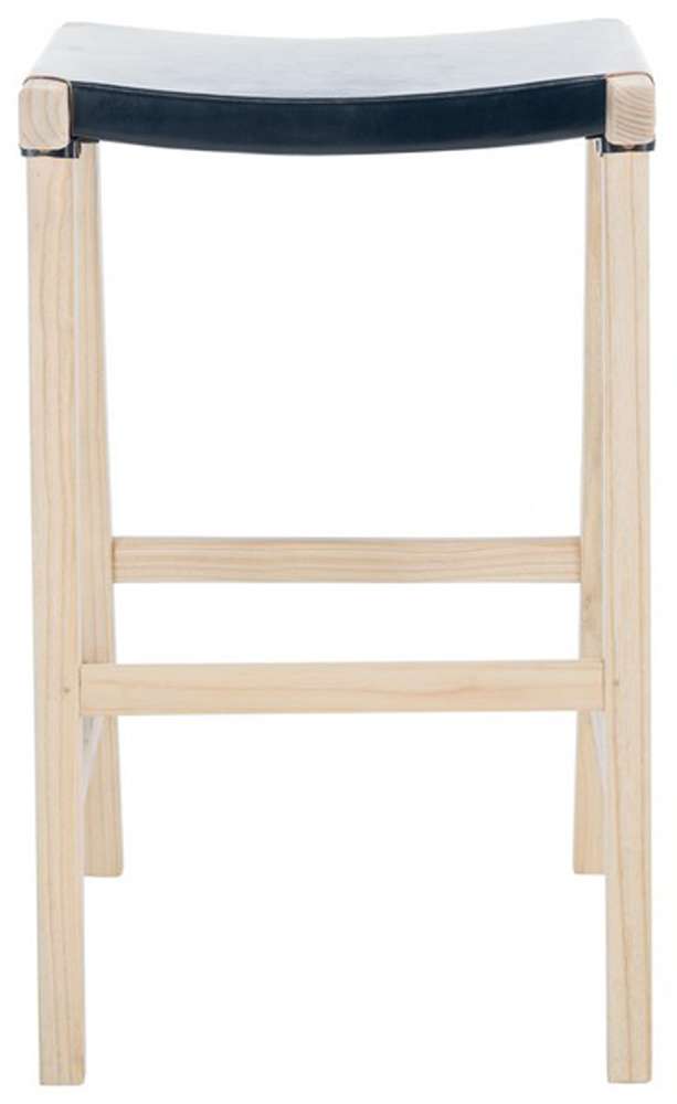 Safavieh - Aariz Rectangle Barstool - Black - Natural - BST1010A veiw 1