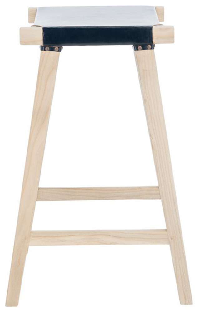 Safavieh - Aariz Rectangle Barstool - Black - Natural - BST1010A veiw 3