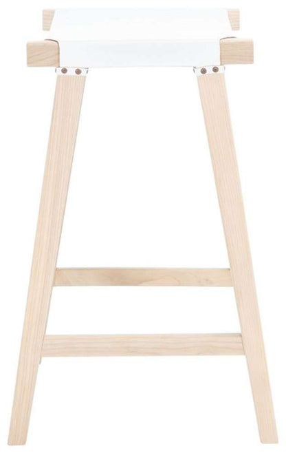 Safavieh - Aariz Rectangle Barstool - White - Natural - BST1010C veiw 3
