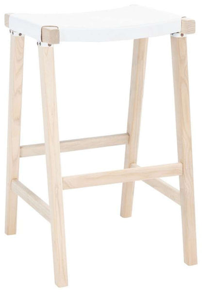Safavieh - Aariz Rectangle Barstool - White - Natural - BST1010C veiw 4