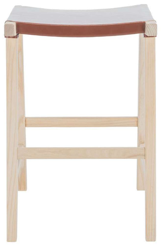 Safavieh - Aariz Rectangle Counter Stool - Cognac - Natural - BST1011B veiw 1