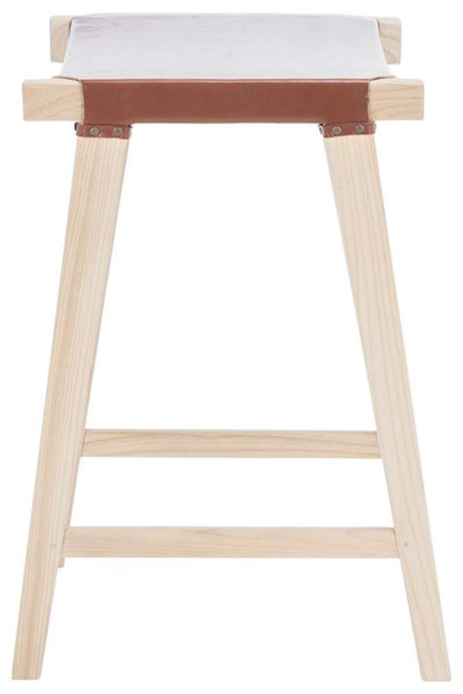 Safavieh - Aariz Rectangle Counter Stool - Cognac - Natural - BST1011B veiw 3