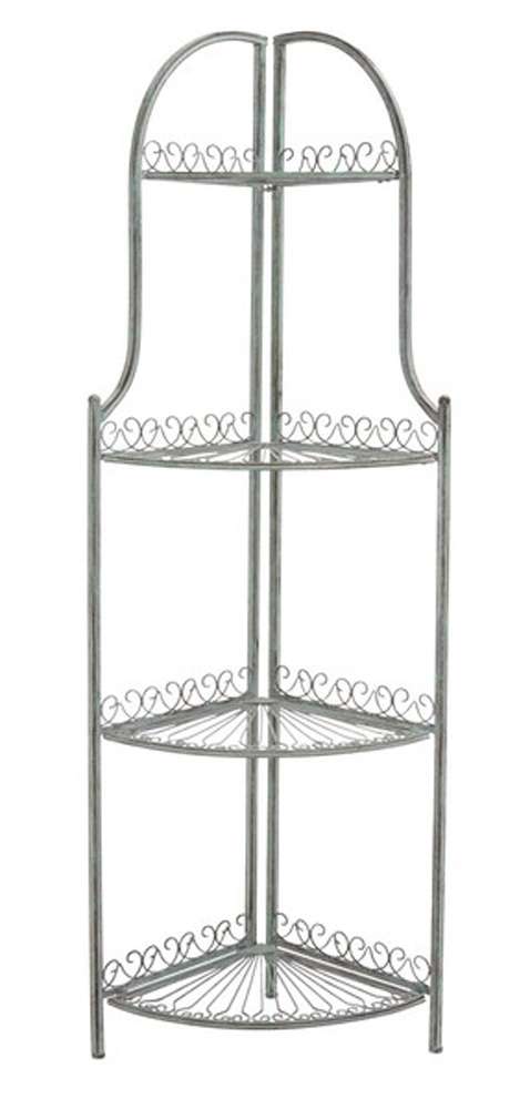 Safavieh - Abarrane 4 Tier Corner Shelf - Antique Dark Green  - PAT5013D veiw 1