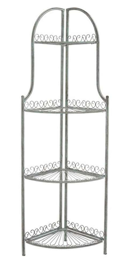 Safavieh - Abarrane 4 Tier Corner Shelf - Antique Dark Green  - PAT5013D veiw 1