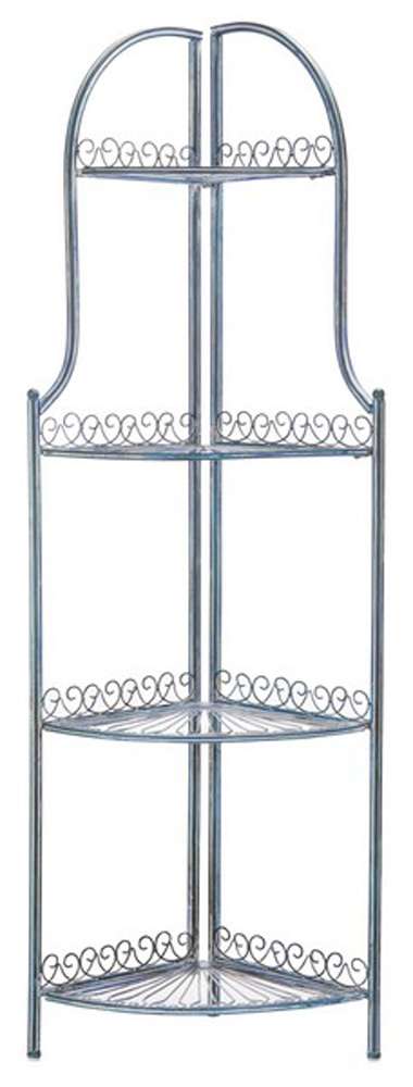 Safavieh - Abarrane 4 Tier Corner Shelf - Mossy Blue  - PAT5013C veiw 1