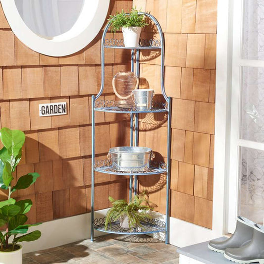 Safavieh - Abarrane 4 Tier Corner Shelf - Mossy Blue  - PAT5013C veiw 2