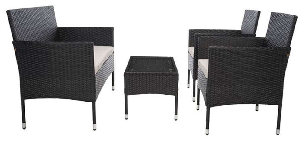 Safavieh - Abdul 4Pc Living Set - Black - Light Grey - PAT7504E veiw 3