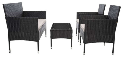 Safavieh - Abdul 4Pc Living Set - Black - Light Grey - PAT7504E veiw 3