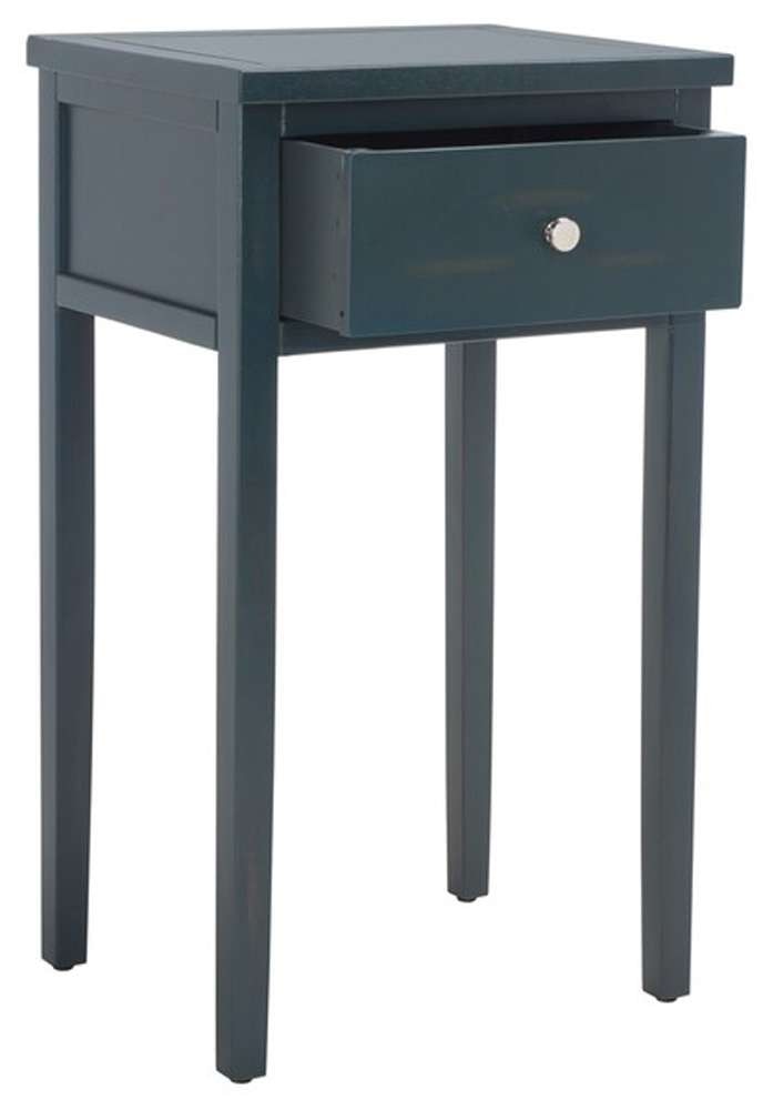 Safavieh - Abel Night Stand W/Storage Drw - Dark Teal - AMH6626B veiw 3