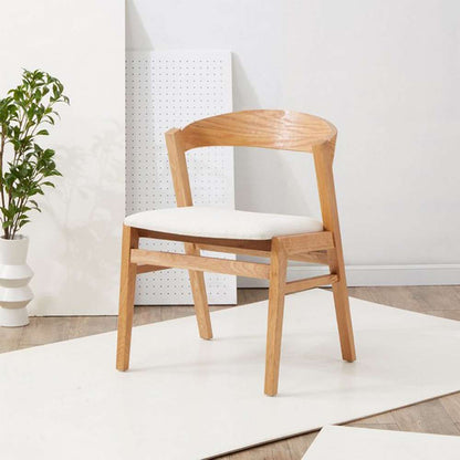 Safavieh - Couture - Abigayle Wood And Boucle Dining Chair - Ivory - Natural - SFV5094A veiw 2