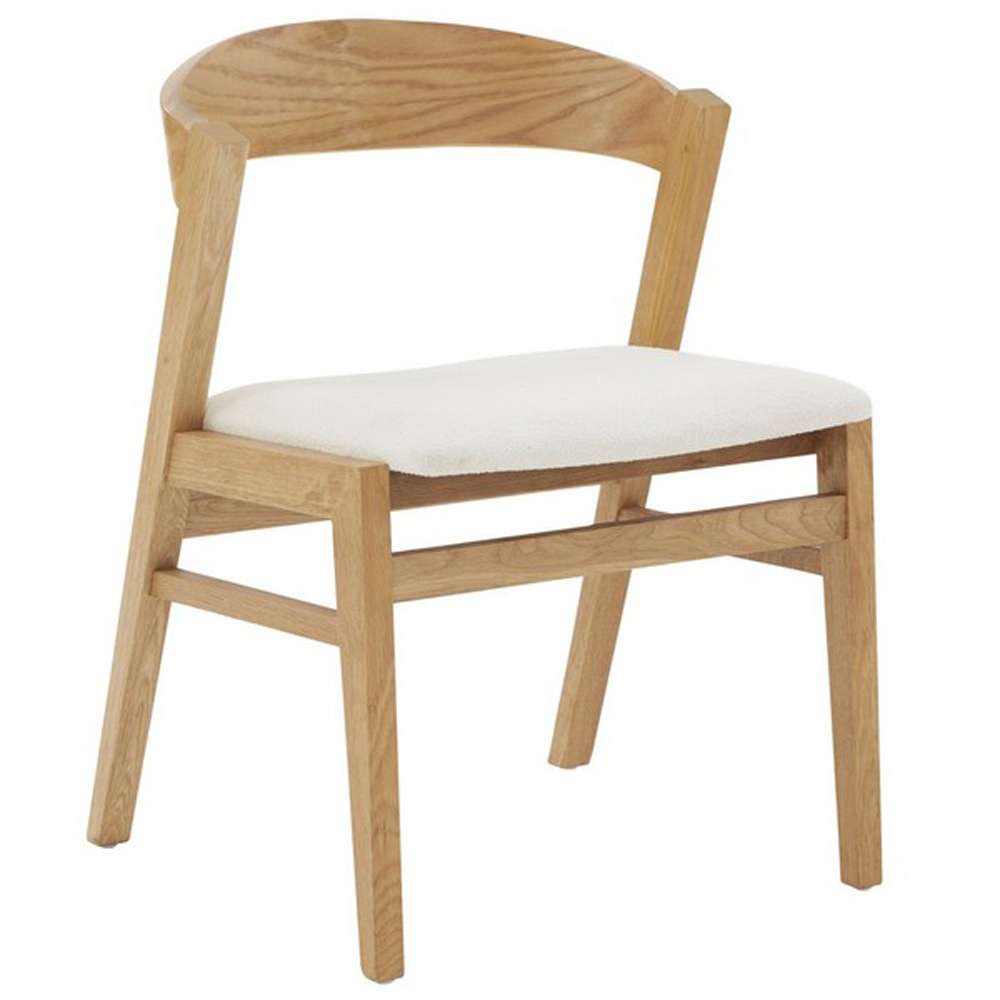 Safavieh - Couture - Abigayle Wood And Boucle Dining Chair - Ivory - Natural - SFV5094A veiw 3