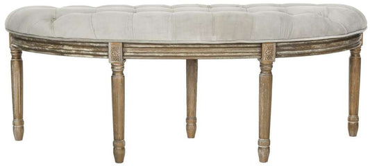 Safavieh - Abilene Semi Circle Bench - Grey - Rustic Oak - FOX6238B veiw 1