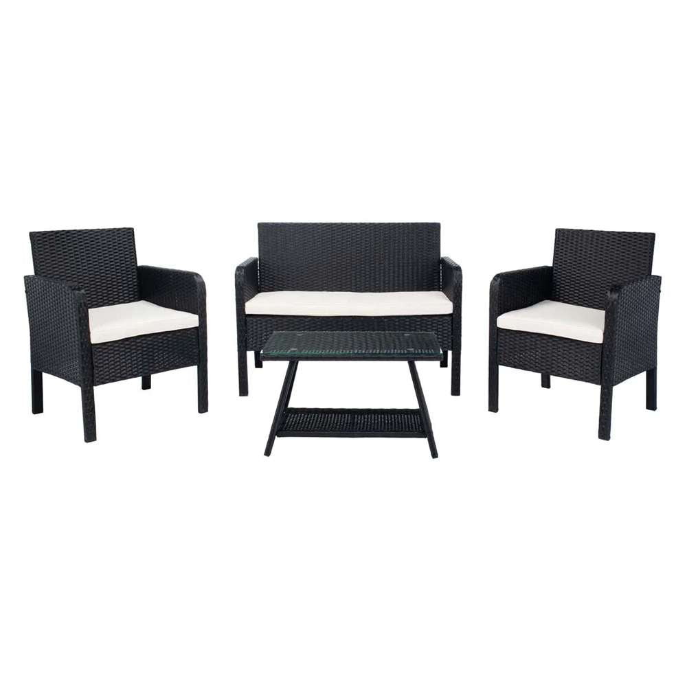 Safavieh - Aboka 4Pc Living Set - Black - Beige - PAT7505A veiw 1