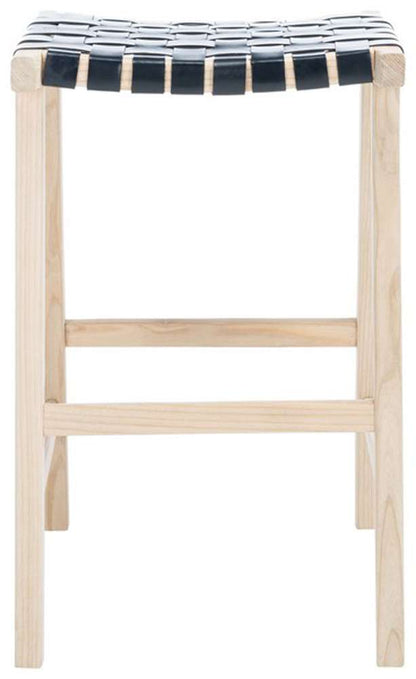 Safavieh - Abreu Rectangle Barstool - Black - Light Natural - BST1012B veiw 1