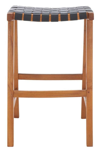 Safavieh - Abreu Rectangle Barstool - Black - Natural - BST1012E veiw 1