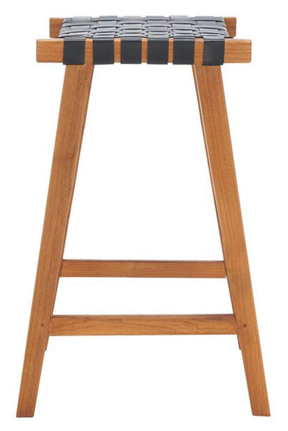 Safavieh - Abreu Rectangle Barstool - Black - Natural - BST1012E veiw 4