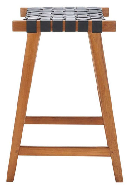 Safavieh - Abreu Rectangle Counter Stool - Black - Natural - BST1013E veiw 4