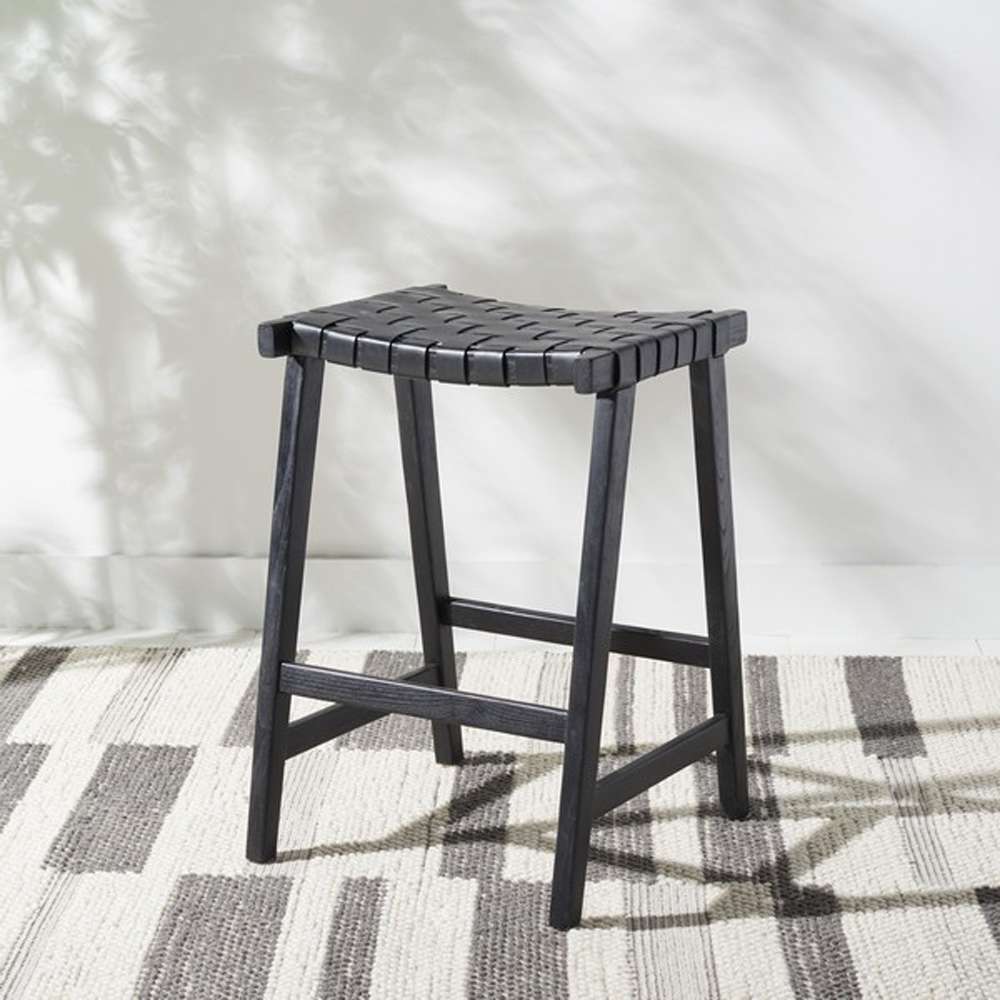 Safavieh - Abreu Rectangle Counter Stool - Black - BST1013G veiw 2