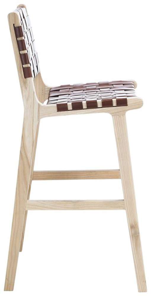Safavieh - Adah Leather Bar Stool - Cognac - Natural - BST1014A veiw 3