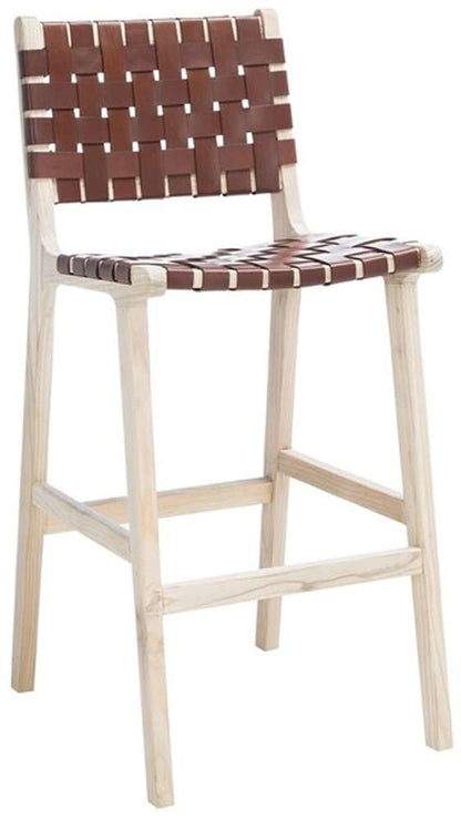 Safavieh - Adah Leather Bar Stool - Cognac - Natural - BST1014A veiw 4