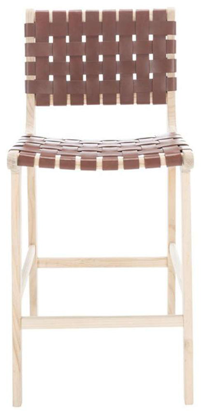 Safavieh - Adah Leather Counter Stool - Cognac - Natural - BST1015A veiw 1