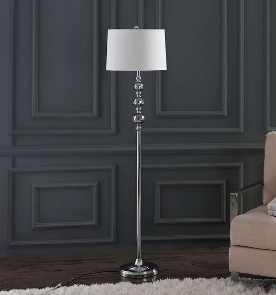 Safavieh - Addie Floor Lamp - Chrome - Grey - FLL4066A veiw 1
