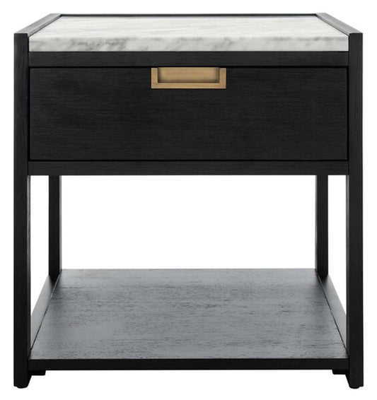 Safavieh - Adeline 1 Drawer Nightstand - Black - SFV7202B veiw 1