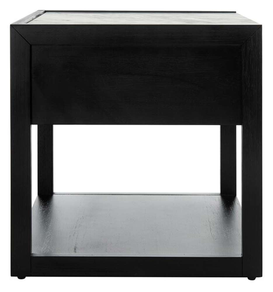 Safavieh - Adeline 1 Drawer Nightstand - Black - SFV7202B veiw 4