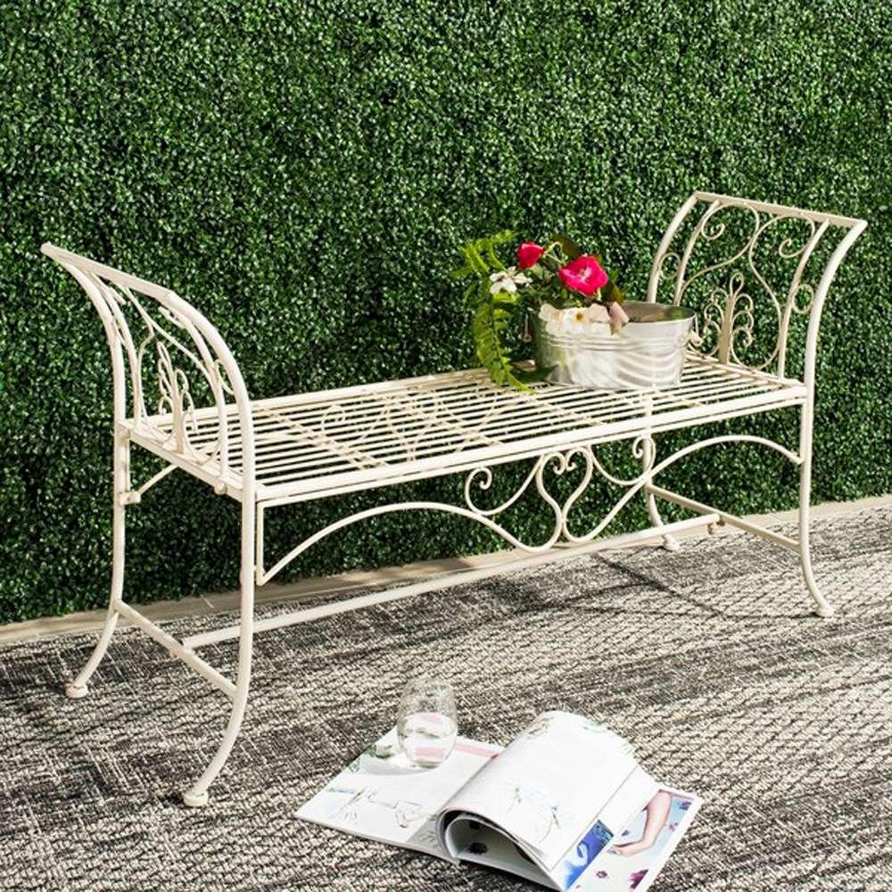 Safavieh - Adina Bench - Distressed White  - PAT5016A veiw 2