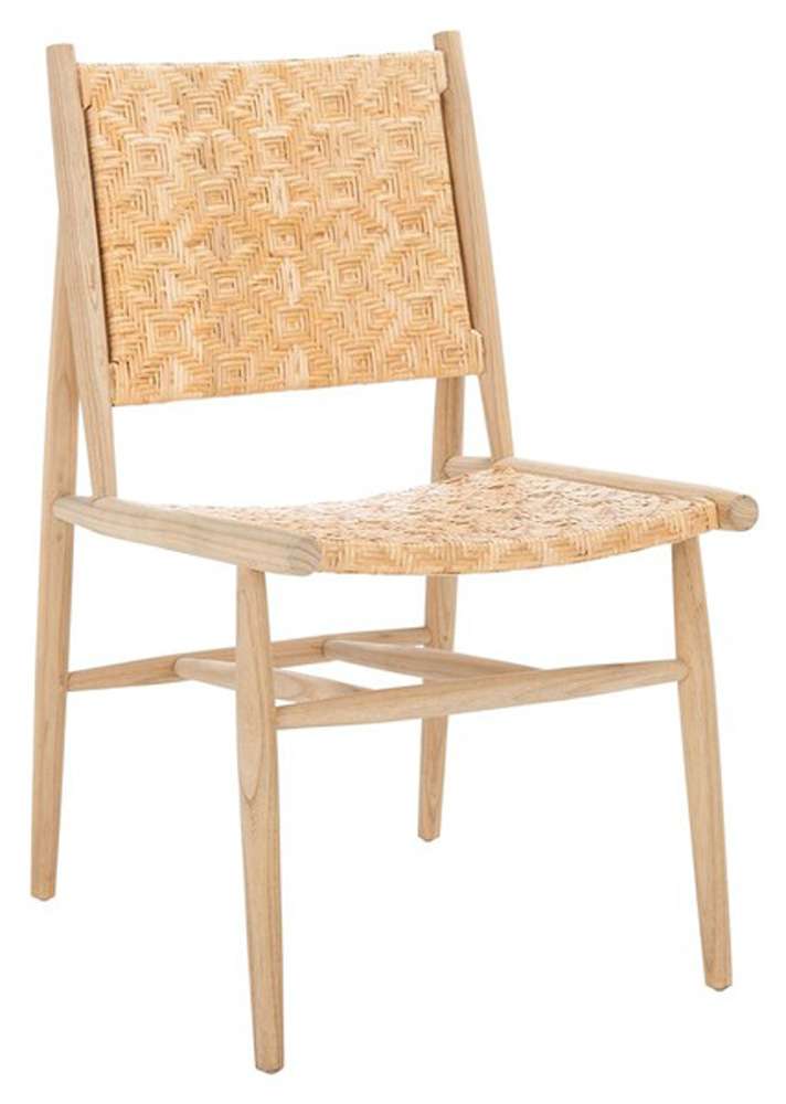 Safavieh - Adira Rattan Dining Chair - Natural  (Set of 2) - DCH1202A-SET2 veiw 4