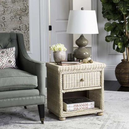 Safavieh - Adira Wicker End Table - White Washed - SEA8002A veiw 2
