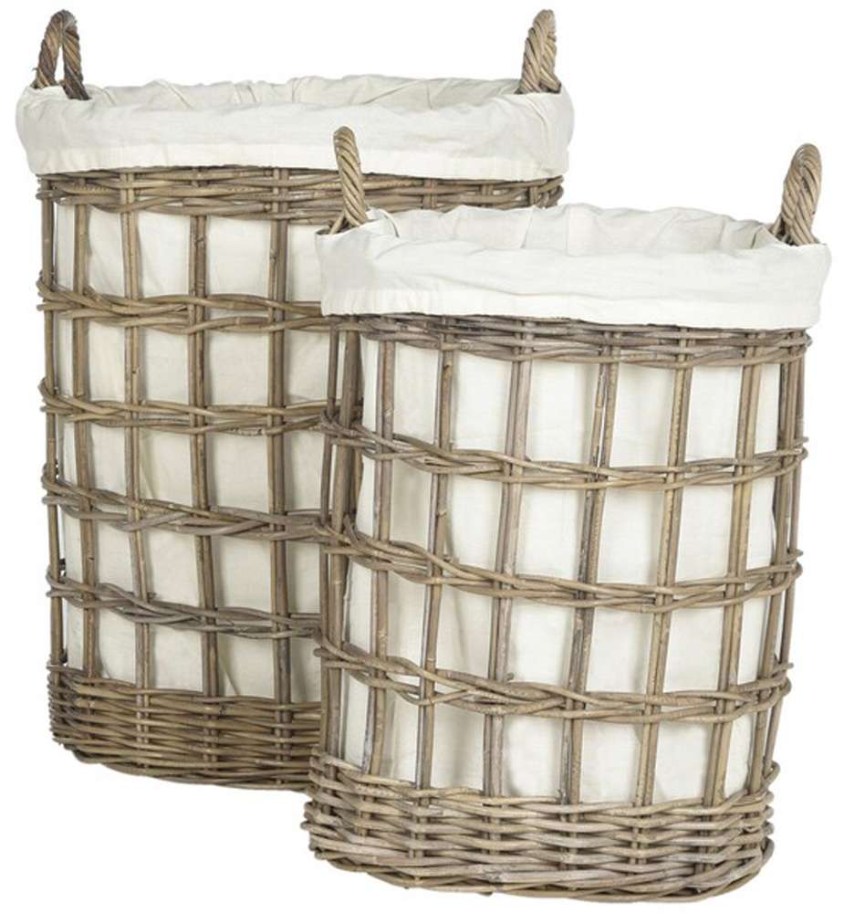 Safavieh - Adisa Set Of 2 Laundry Basket - Grey - SEA7009A veiw 1