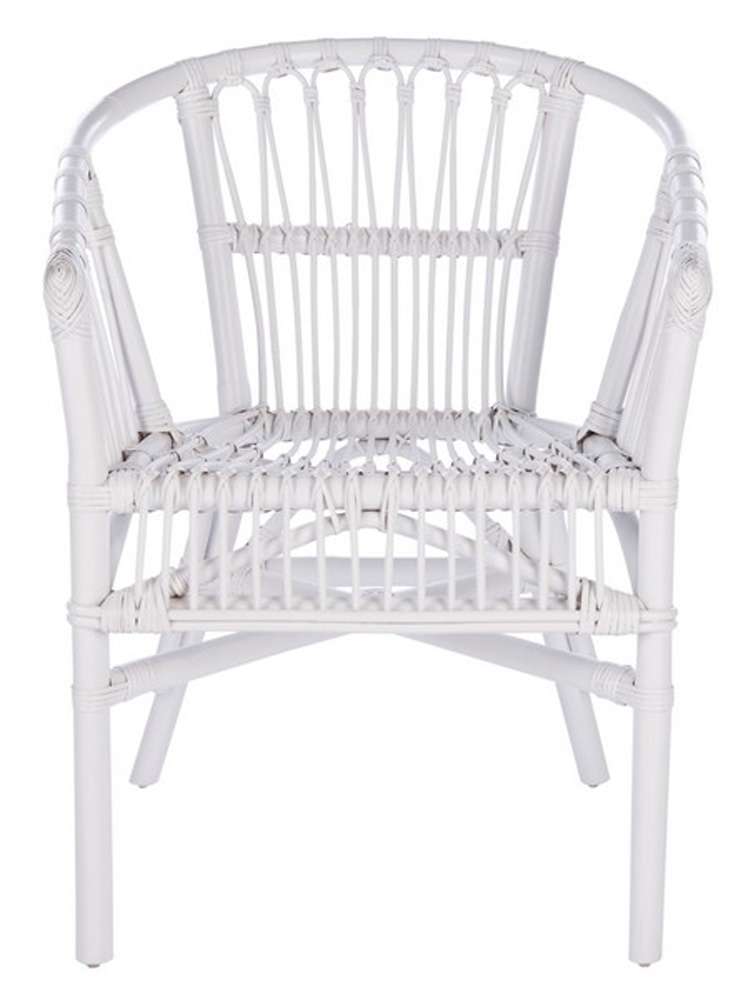 Safavieh - Adriana Rattan Accent Chair - White  (Set of 2) - ACH6505B-SET2 veiw 1