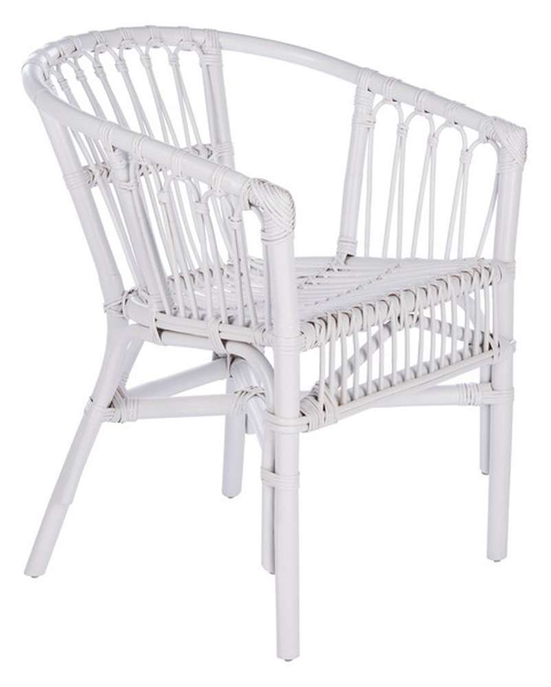 Safavieh - Adriana Rattan Accent Chair - White  (Set of 2) - ACH6505B-SET2 veiw 2