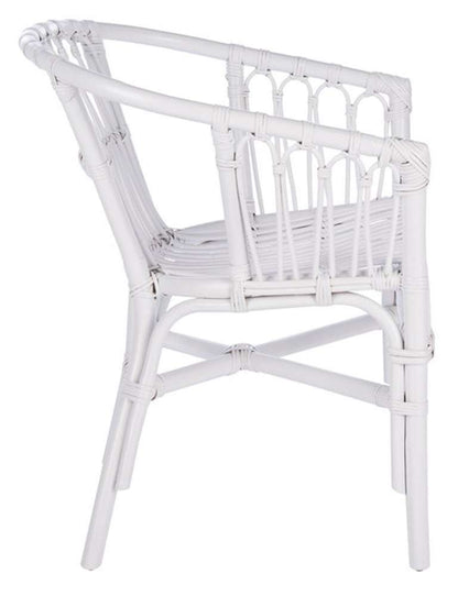 Safavieh - Adriana Rattan Accent Chair - White  (Set of 2) - ACH6505B-SET2 veiw 3