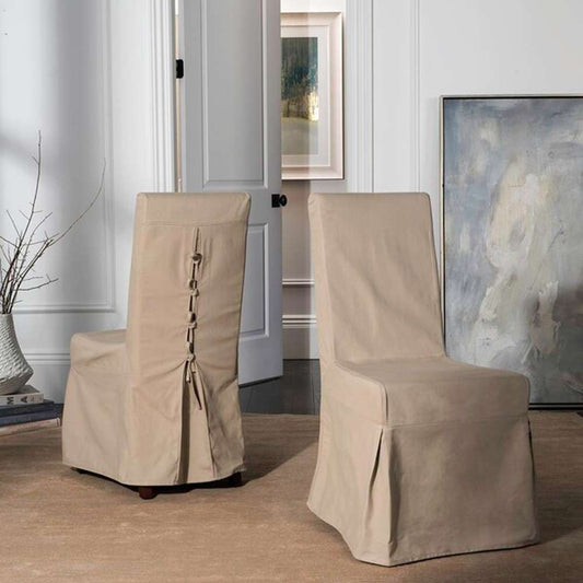 Safavieh - Adrianna Slip Cover Chair - Ecru  (Set of 2) - MCR4521A-SET2 veiw 2
