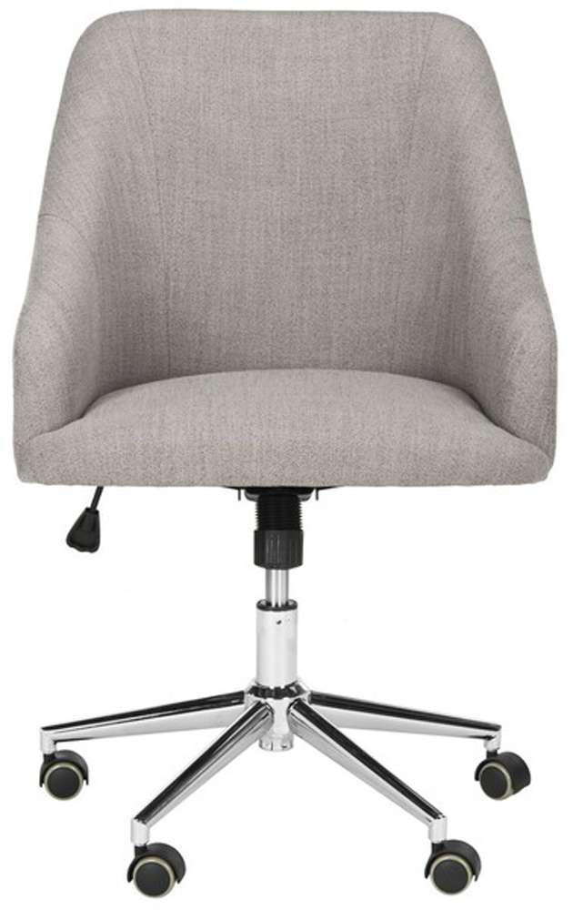 Safavieh - Adrienne Swivel Office Chair - Grey - Chrome - OCH4501A veiw 2