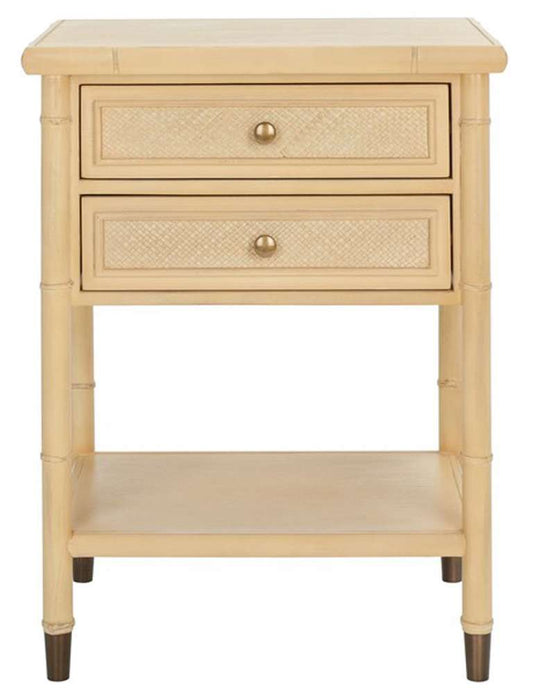 Safavieh - Ahab 2 Drw 1 Shlf Accent Table - Light Blonde - Gold - ACC6606A view 1
