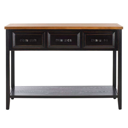 Safavieh - Aiden Console Table - Black - Oak - AMH6502A veiw 1
