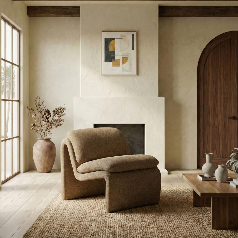 Safavieh - Ainslie Performance Fabric Accent Chair / Brown - SFA1010E view 2
