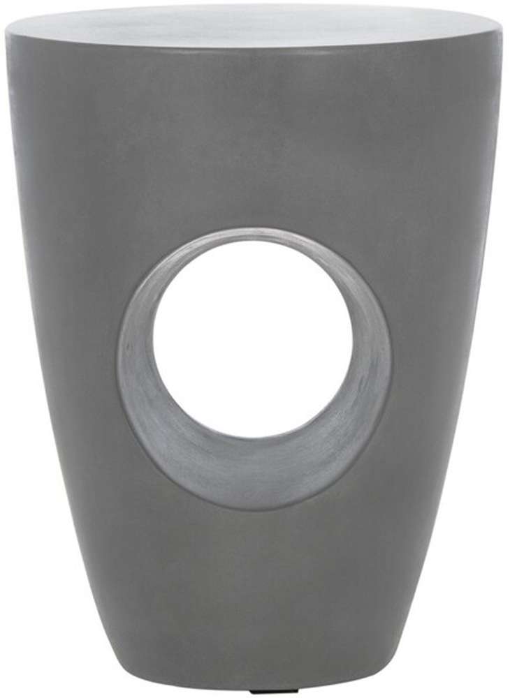 Safavieh - Aishi In/Outdoor Accent Stool - Dark Grey - VNN1007A veiw 1