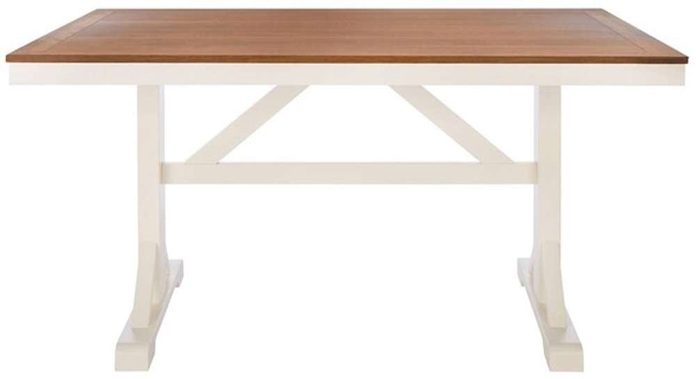 Safavieh - Akash Rectangle Dining Table - White - Natural - DTB9210A veiw 1