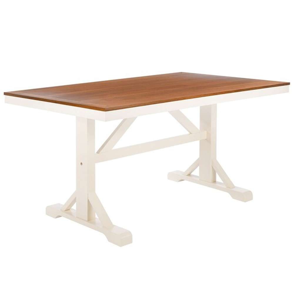 Safavieh - Akash Rectangle Dining Table - White - Natural - DTB9210A veiw 3