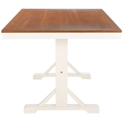Safavieh - Akash Rectangle Dining Table - White - Natural - DTB9210A veiw 4