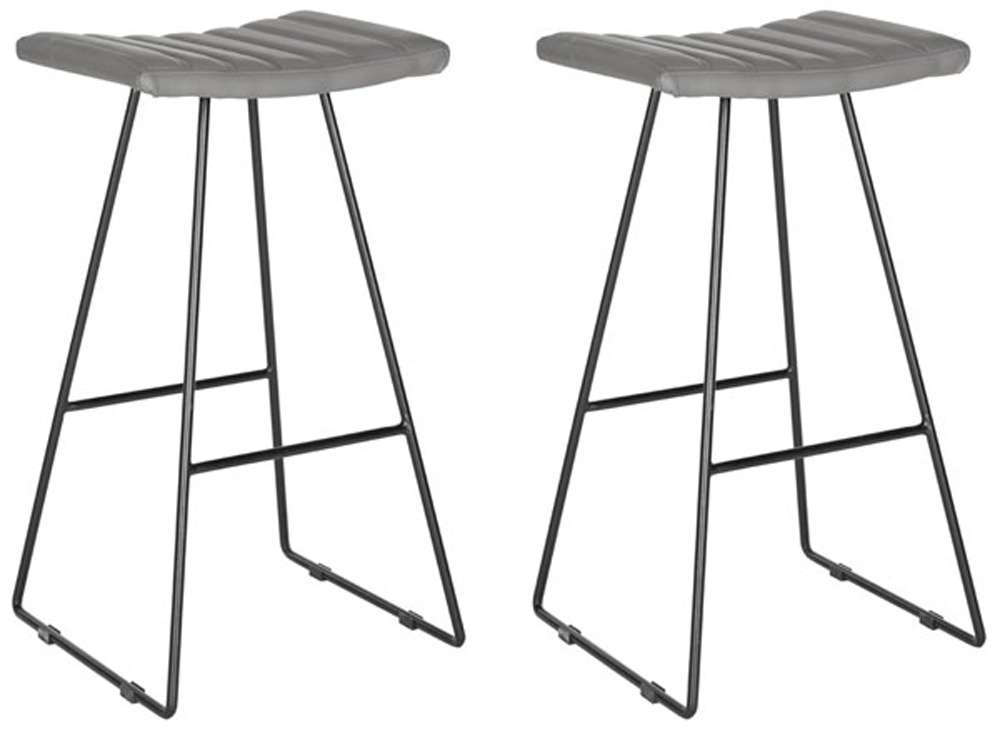 Safavieh - Akito Bar Stool - Grey  (Set of 2) - FOX2010C-SET2 veiw 1